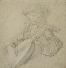 Lute player, 1662. Creator: Peter Lely.