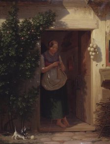 A peasant girl, 1854. Creator: Anton Laurids Johannes Dorph.