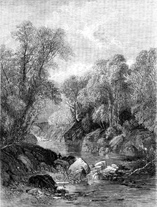 "Welsh River Scenery" - painted by F. W. Hulme, 1858. Creator: Unknown.