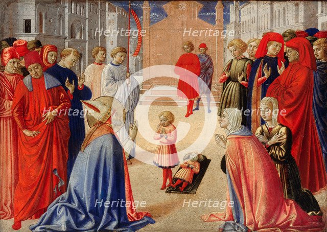 Saint Zenobius raises a boy from the dead, 1462. Artist: Gozzoli, Benozzo (ca 1420-1497)
