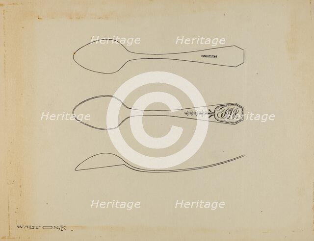 Silver Spoon, c. 1938. Creator: Kalamian Walton.