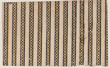 Sheet with stripes with guilloche pattern, 19th century. Creator: Anon.