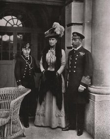 King George and Queen Mary with their son Prince Edward, May 1910. Creator: Unknown.