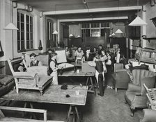 Male upholstery students, Shoreditch Technical Institute, London, 1914. Artist: Unknown.