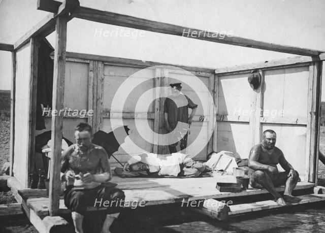 Taking mud treatments on Lake Shira, 1900-1909. Creator: LI Vonago.