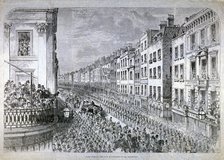 'Fleet Street - the Civic Authorities in the Procession', City of London, c1850.                     Artist: Anon