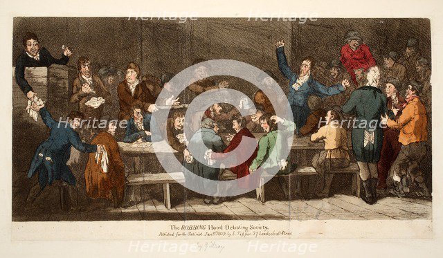 The ROBBING Hood Debating Society, 1809.