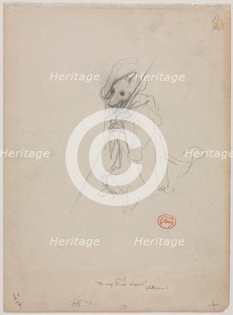 Sketch for "The Wolf Turned Shepherd" (recto) Sketch of Hunting Scene (verso), c. 1868. Creator: Gustave Doré (French, 1832-1883).