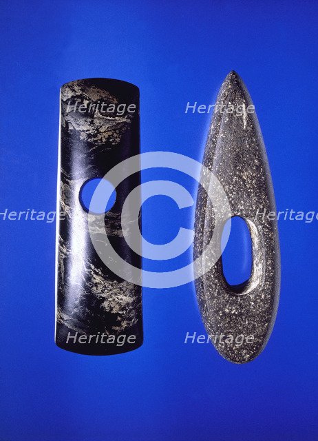 Prehistoric axe-hammer and macehead, c2000-c1200 BC. Artist: Unknown