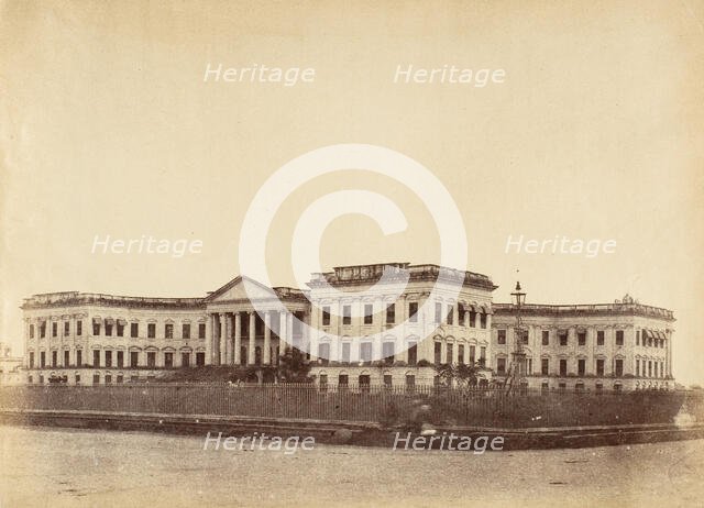 Grand Entrance to the Government House, Calcutta, 1850s. Creator: Captain R. B. Hill.