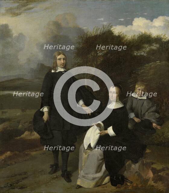 Family in a Landscape, 1650-1660. Creator: Barend Graat.
