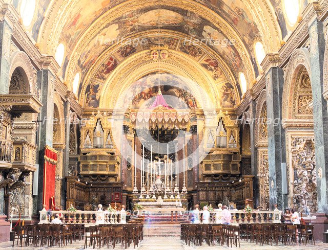 Interior of St John's Co-Cathedral, Valletta, Malta