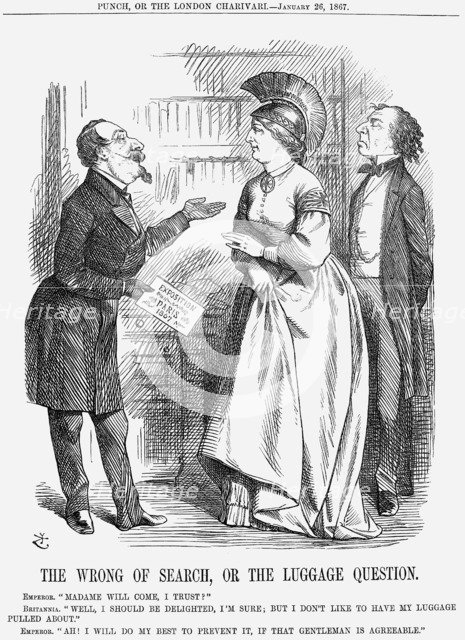 'The Wrong of Search, or The Luggage Question', 1867 Artist: John Tenniel