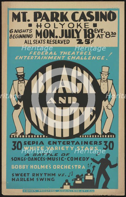 Black and White Revue, Holyoke, MA, [193-]. Creator: Unknown.