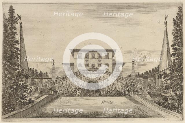 The Great Stair-Case, probably 1653. Creator: Stefano della Bella.