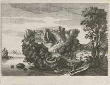 Anthropomorphic landscape in the form of a man's head, c. 1617.