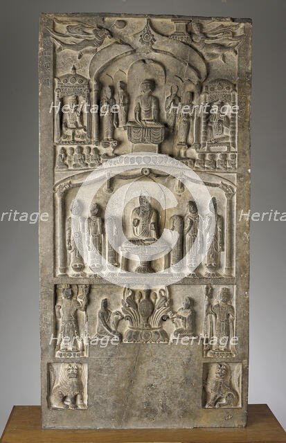 Buddhist stele, Period of Division, Dated 564 C. E.. Creator: Unknown.
