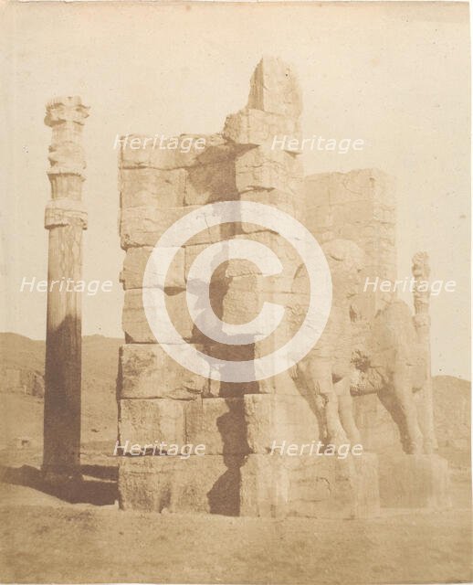 Porta d'entrata alla ruine de Persepolis, 1858. Creator: Luigi Pesce.