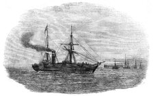 "The Europa" Steam-Ship leaving Kingstown with the 90th Regiment on board, for the Seat of War, 1854 Creator: Unknown.