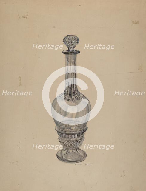 Decanter, c. 1940. Creator: George Yanosko.