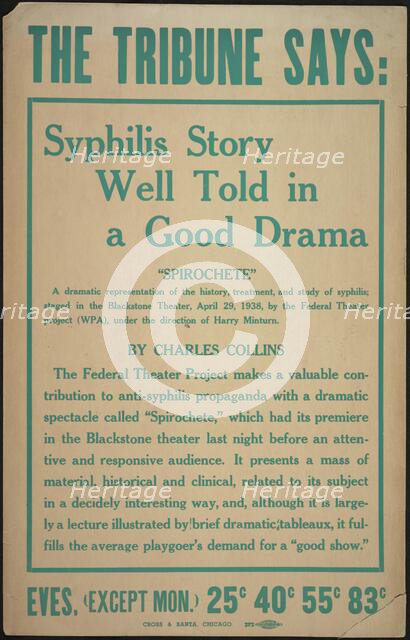 Spirochete, Chicago, 1938. Creator: Unknown.