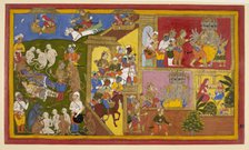 Rama and Lakshmana are bound, 1650-1652.  Creator: Sahib Din.