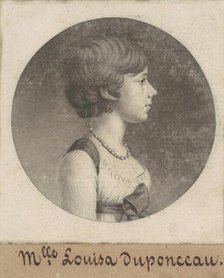 Louisa DuPonceau, 1798-1803. Creator: Charles Balthazar Julien Févret de Saint-Mémin.