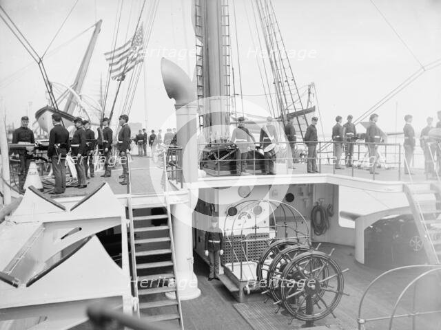 U.S.S. Newark, gun drill, between 1891 and 1901. Creator: Unknown.