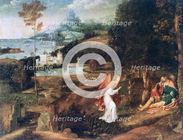 'Landscape Scene with Saint Roch', c1500-1524. Artist: Joachim Patinir