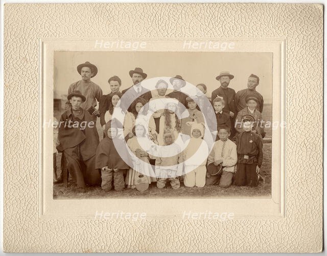 Participants in a children's performance on Lake Shira, 1907. Creator: Unknown.