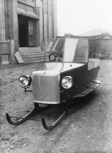 Sleigh car, Landskrona, Sweden, 1923. Artist: Unknown