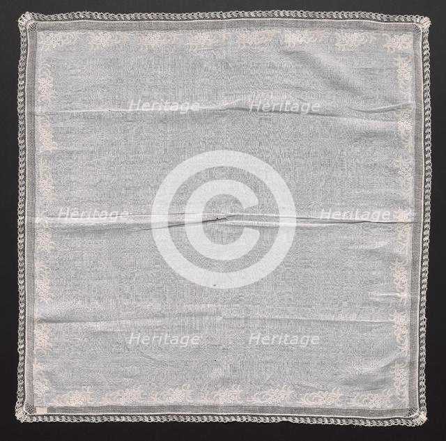 Handkerchief, early 1800s. Creator: Unknown.