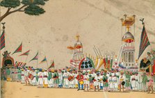 Festival procession, c. 1800. Artist: Indian Art  