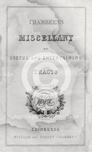 Title page of Chambers's Miscellany of Useful and Entertaining Tracts. Artist: Unknown