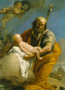 Saint Joseph and the Christ Child, between 1767and 1769. Creator: Giovanni Battista Tiepolo.
