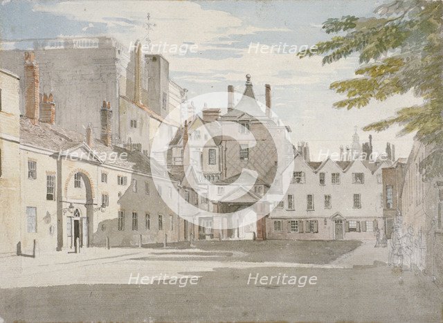 Scotland Yard with part of the Banqueting House, Whitehall, Westminster, London, c1776. Artist: Paul Sandby