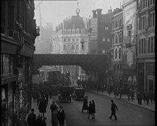 Crowds of People Walking the Streets of London, 1929. Creator: British Pathe Ltd.