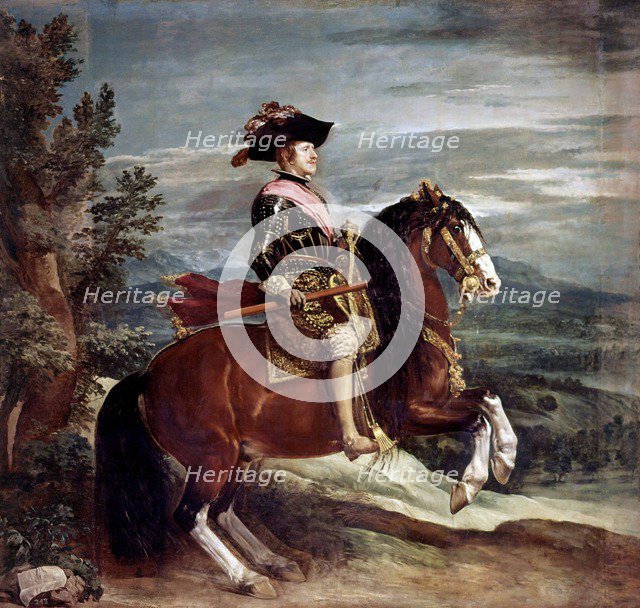Equestrian Portrait of Felipe IV (1605-1665), King of Spain.