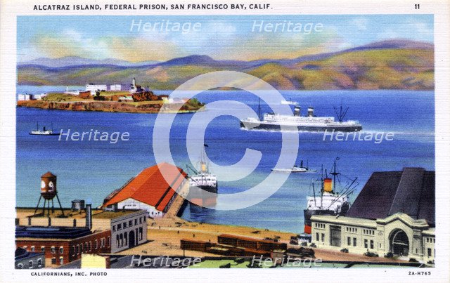 Alcatraz Island, San Francisco Bay, California, USA, 1932. Artist: Unknown
