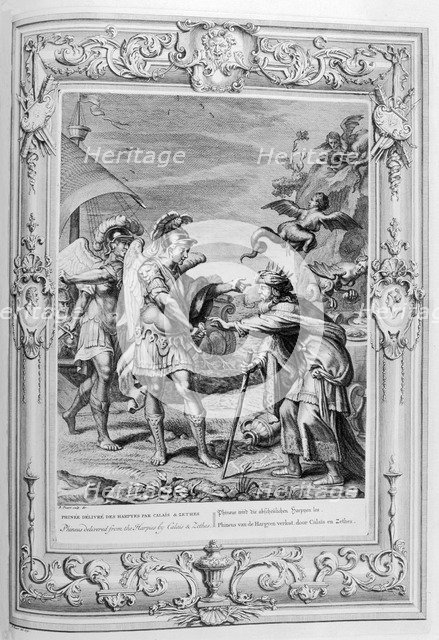 'Phineus is Delivered from the Harpies by Calais and Zethes', 1733. Artist: Bernard Picart