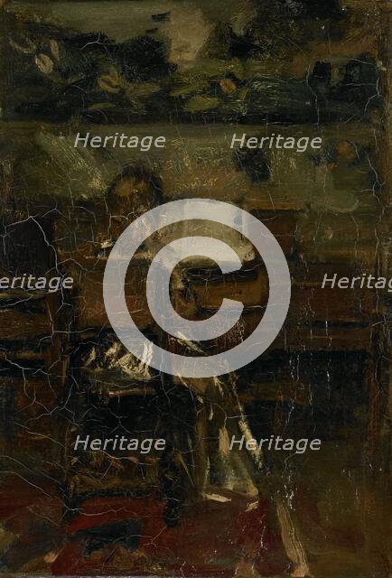 Girl at the piano, c.1889.  Creator: Jacob Henricus Maris.