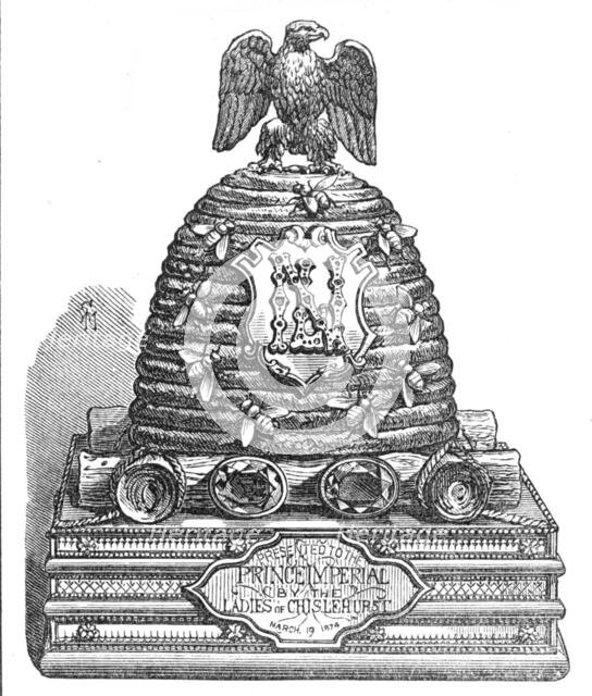 Inkstand presented by the ladies of Chiselhurst to the Prince Imperial, 1874. Creator: Unknown.