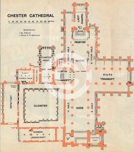 'Chester Cathedral', c20th Century. Artist: John Bartholomew.