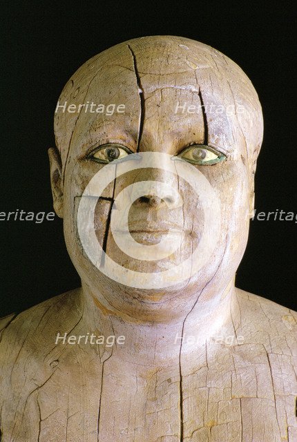 Wooden statue of Ka-Aper, Cairo Museum, Egypt. Artist: Tony Evans