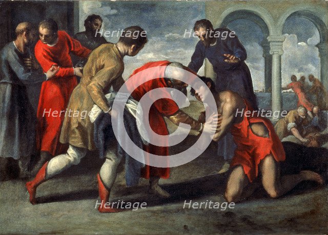 Return of the Prodigal Son', after 1600.  Artist: Jacopo Palma