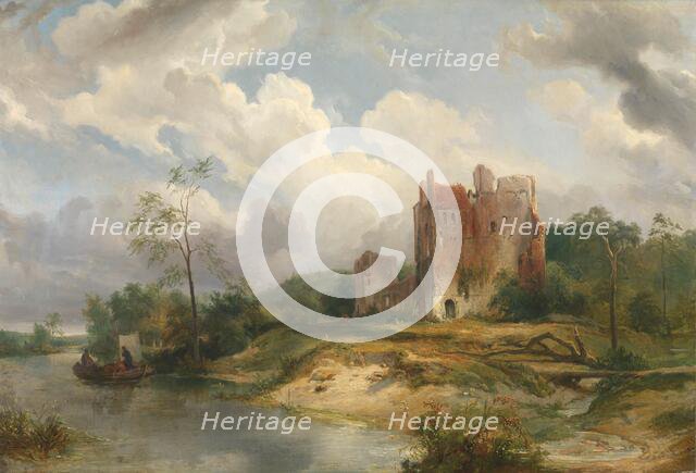 River Landscape with Ruin, 1835. Creator: Wijnand Nuyen.