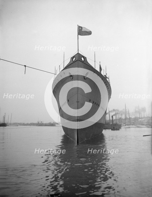 The Chilean destroy 'Almirante Condell' after launch, 27th January 1913. Creator: Kirk & Sons of Cowes.
