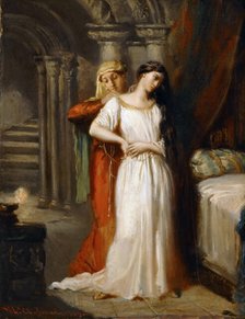 Desdemona Retiring to her Bed, 1849. Creator: Chassériau, Théodore (1819-1856).