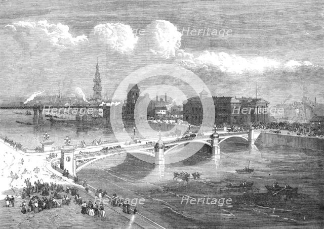 The Albert Bridge, Glasgow, opened last week, 1871. Creator: Unknown.