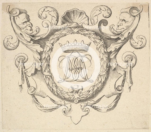 Monogram Crowned. Creator: Claude Mellan.
